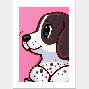 Pocket Cute Pointer Dog Posters and Art